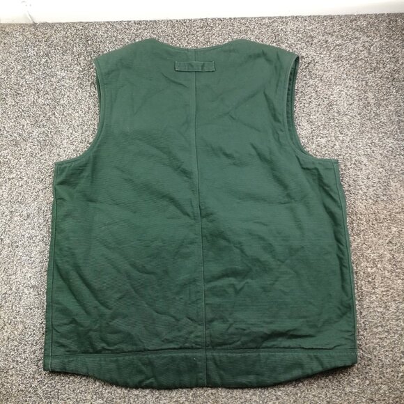 Duluth Trading Co Vest Canvas Mens 2XL Tall Iron Range Fire Hose Sherpa Lined - Picture 6 of 8